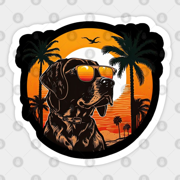 Pointer dog with sunglasses Sticker by JayD World